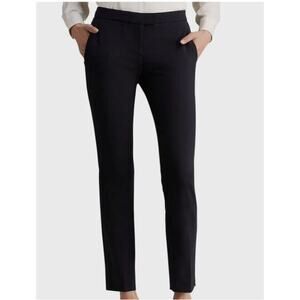 Theory The Ibbey Mandina Mid Rise Straight Slit Ankle Slim Trouser Pocket 2 Grey